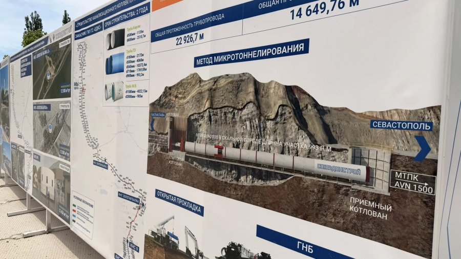 Строители проложили более трех километров труб для нового коллектора в Балаклаве